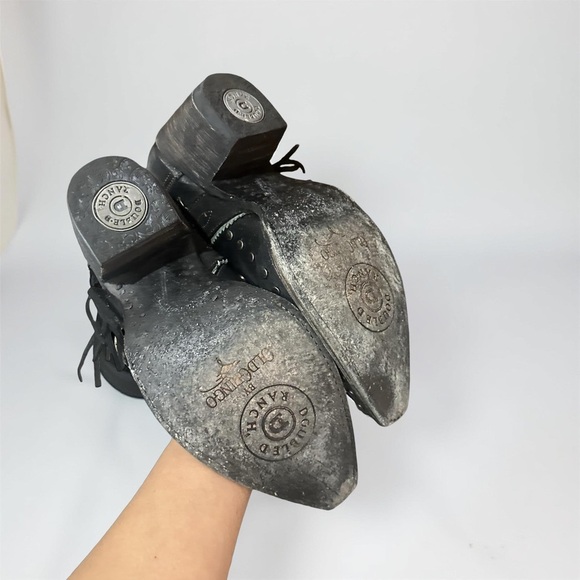 Double D by Old Gringo Apache Kid Black Ankle Leather Boots - Picture 5 of 8